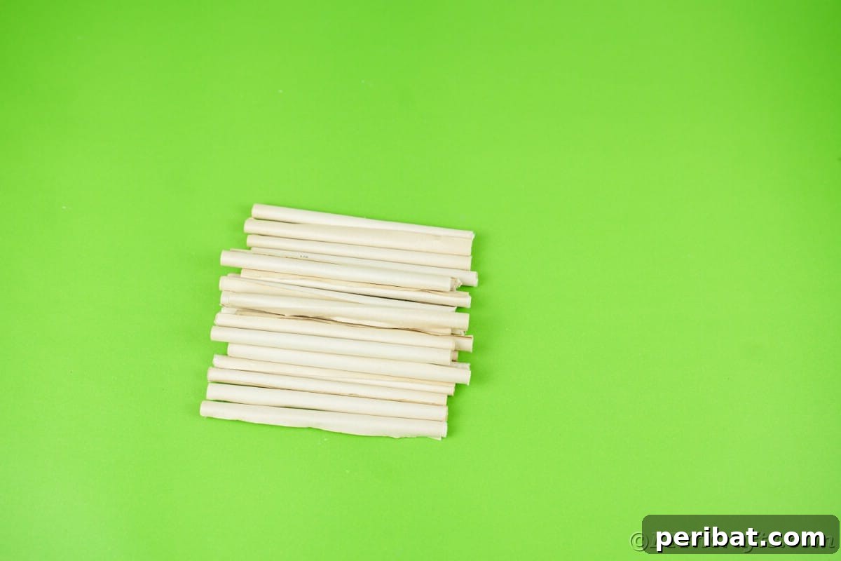 paper rolls laying on green table