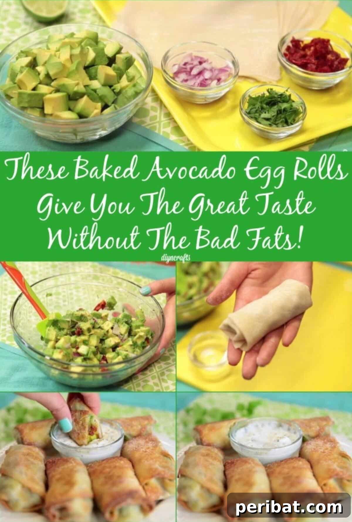 Delicious Avocado Egg Rolls A Lighter Take on a Restaurant Favorite 2 Delicious Avocado Egg Rolls – The Healthier Cheesecake Factory Alternative...