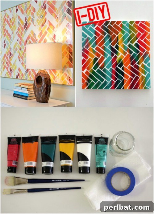 Masking Tape Herringbone