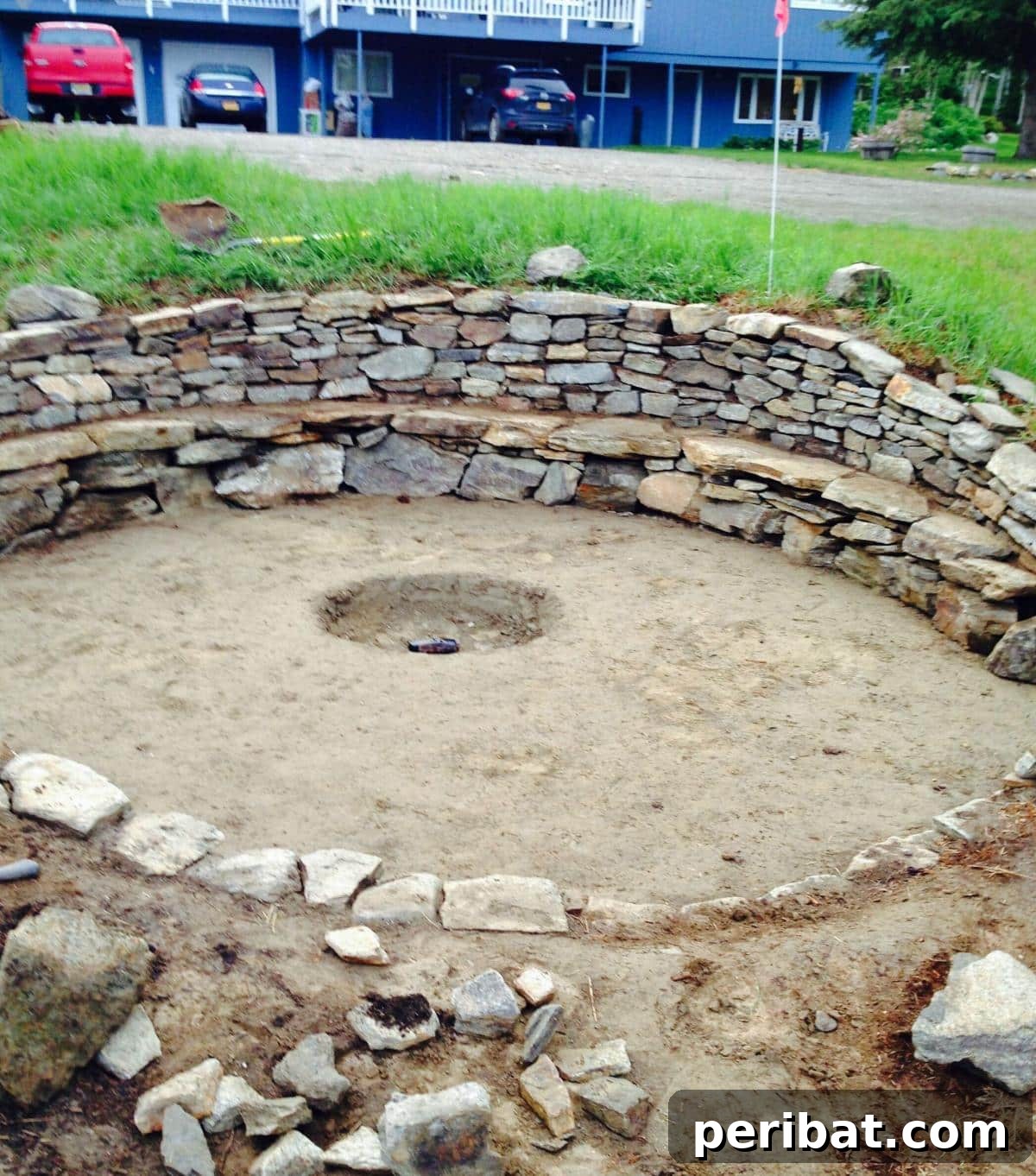 Stone Fire Pit with Ample Seating: A DIY Backyard Masterpiece 13 Brilliant Backyard Project: DIY Stone Fire Pit with Ample Seating Step 11