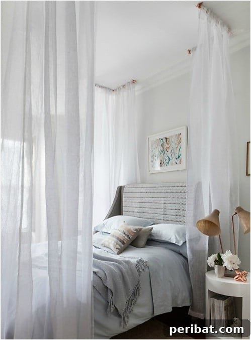 Corner Canopy creating a four-poster illusion