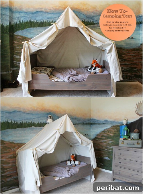 Kids Happy Camper tent bed canopy
