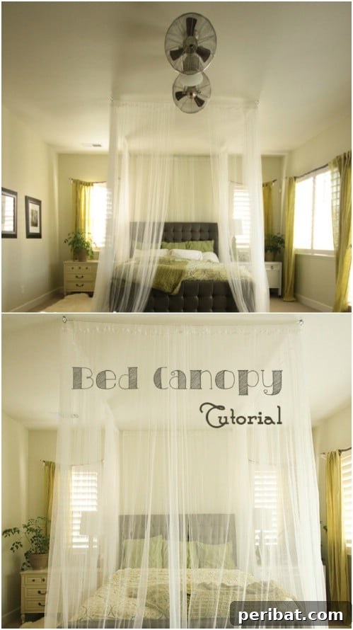 Ceiling Mounted Canopy for a minimalist bedroom