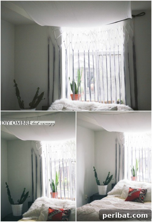 Knotted Ombre Canopy for a bohemian style bedroom