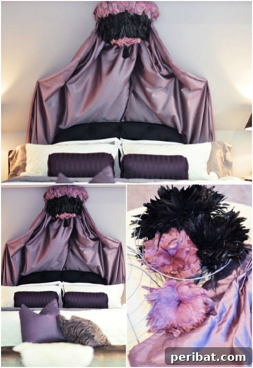 Bold Feather Canopy for a glamorous bedroom