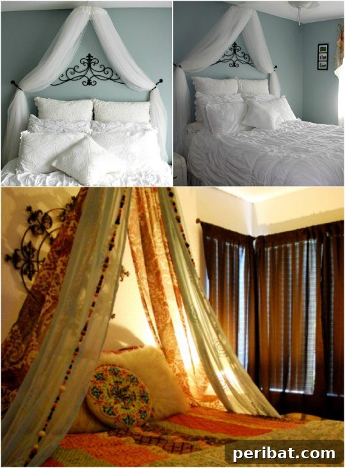 DIY Hoop Canopy for a cozy bedroom