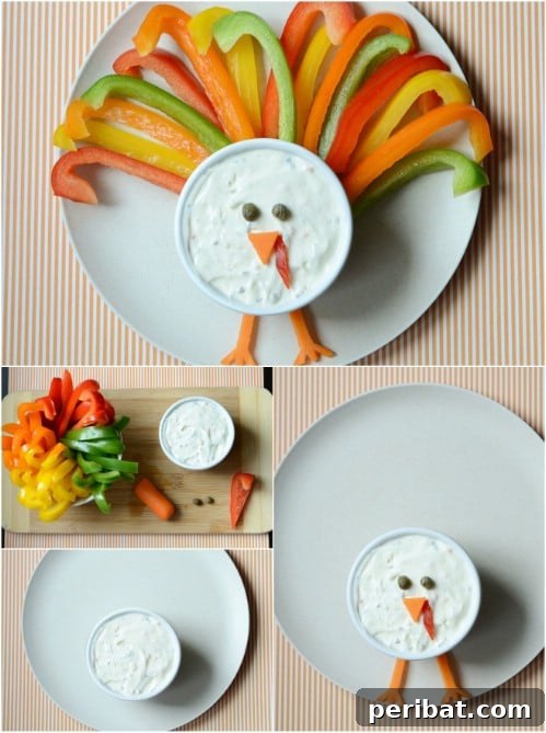 Cute Turkey Peppers for a Healthy Snack