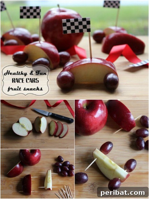 Fruity Race Cars Healthy Kid Snack