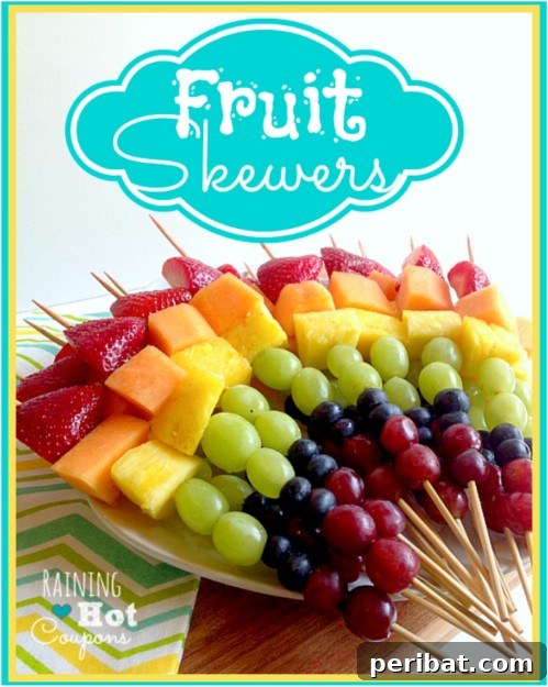 Rainbow Fruit Skewers for Kids