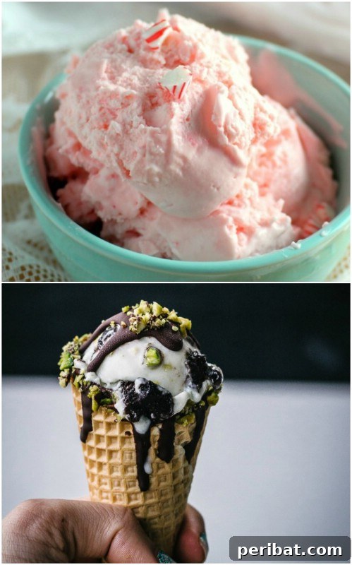 Vibrant Mint Ice Cream Varieties
