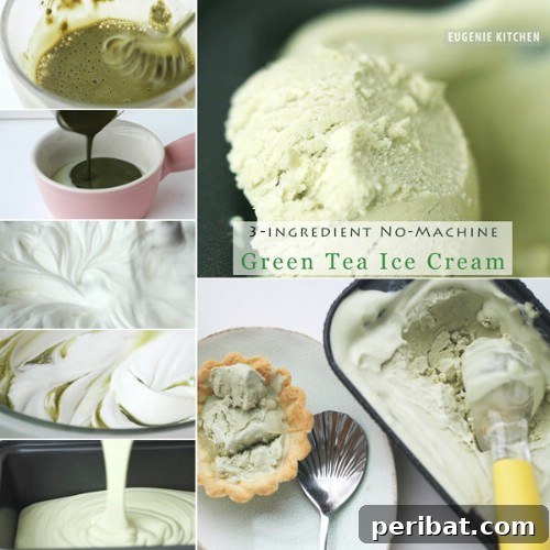 Subtle Green Tea No-Churn Ice Cream