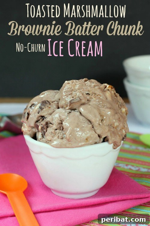 Decadent Toasted Marshmallow and Brownie Ice Cream