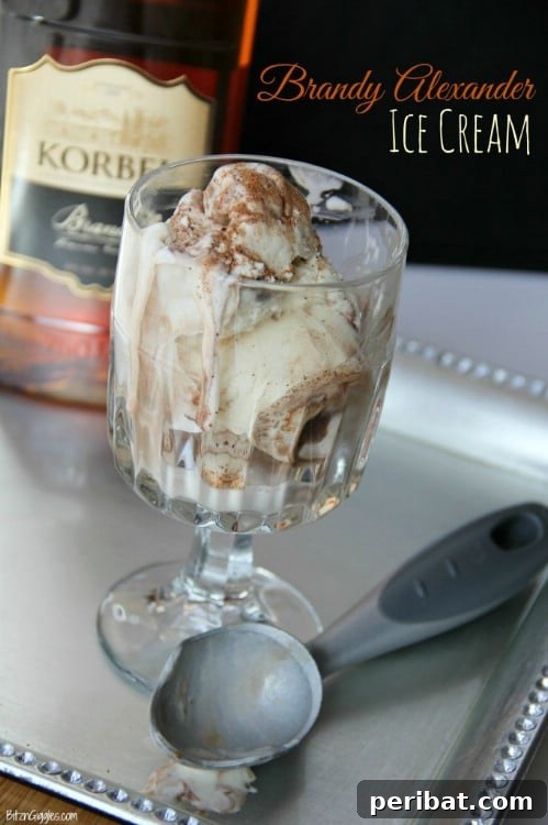 Elegant Brandy Alexander Ice Cream