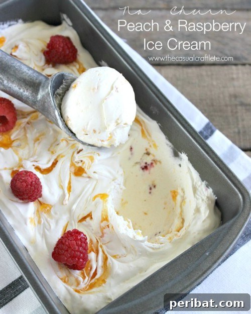 Vibrant Peach and Raspberry Ice Cream