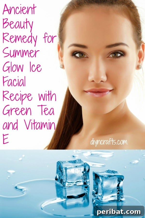 Green Tea & Vitamin E Ice Facial: An Ancient Secret for Summer Radiance 2 Ancient Beauty Remedy for Summer Glow - Ice Facial Recipe with Green Tea and Vitamin E