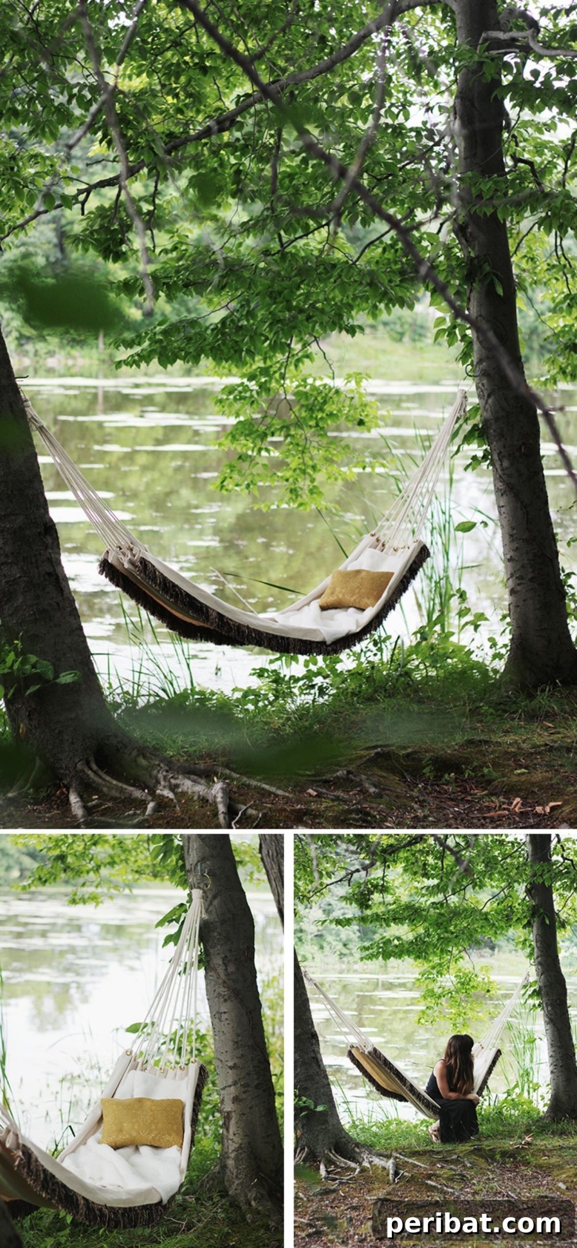Your Summer Chill Zone: 10 Simple DIY Hammock Ideas 11 Stylish DIY Fringe Hammock for a Boho-Chic Look