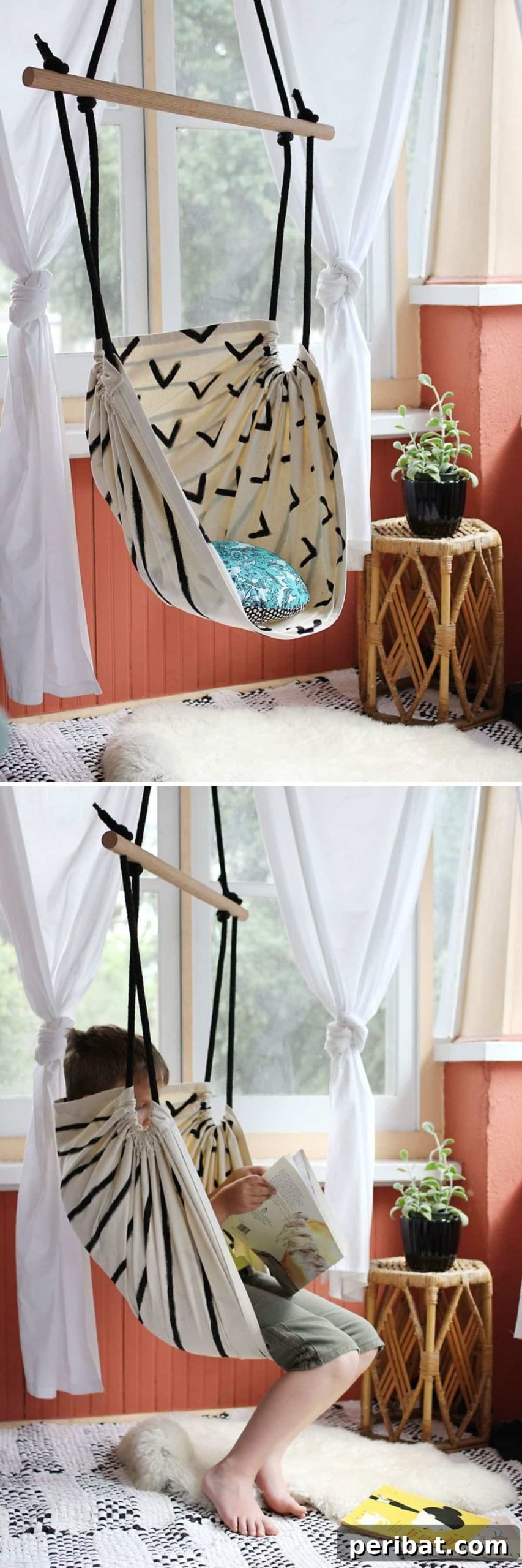 Your Summer Chill Zone: 10 Simple DIY Hammock Ideas 6 Cozy DIY Hammock Chair for Indoor and Outdoor Relaxation