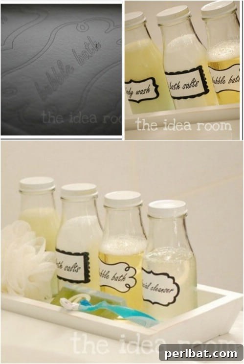Bathroom Jar Organization: Labelled Bottles for a Tidy and Cohesive Look