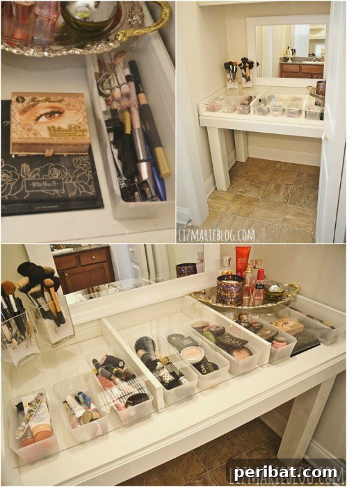 Glass Top Makeup Vanity: See and Organize Your Cosmetics Easily