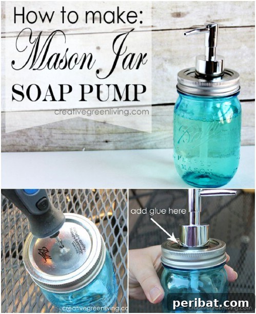 DIY Mason Jar Soap Dispenser: A Rustic and Refillable Solution