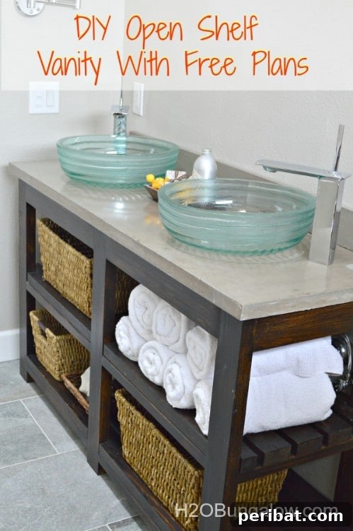 DIY Open Shelf Vanity: Modern Bathroom Storage Solution