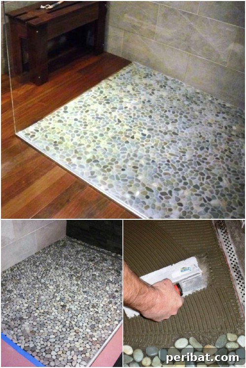 DIY Pebble Shower Floor: Spa-Like Bathroom Renovation Idea