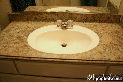 DIY Faux Granite Countertops: Budget Bathroom Remodel Idea