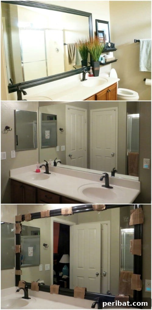 DIY Mirror Frame: Transform a Plain Bathroom Mirror into a Focal Point