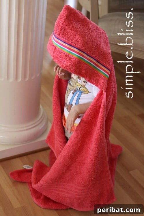 DIY Hooded Towel: Easy Sewing Project for Kids' Bath Time