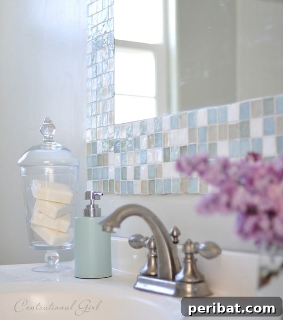 40 Clever Ways to a Cleaner Tidier and More Stylish Bathroom 42 DIY Mosaic Tile Bathroom Mirror: Custom Design for a Unique Look