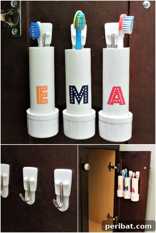 DIY PVC Toothbrush Holder: Wall-Mounted Storage for Small Bathrooms