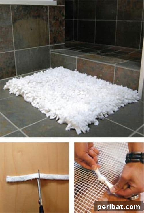 Eco-Friendly Bath Mat: DIY from Old Towels for a Soft, Absorbent Solution
