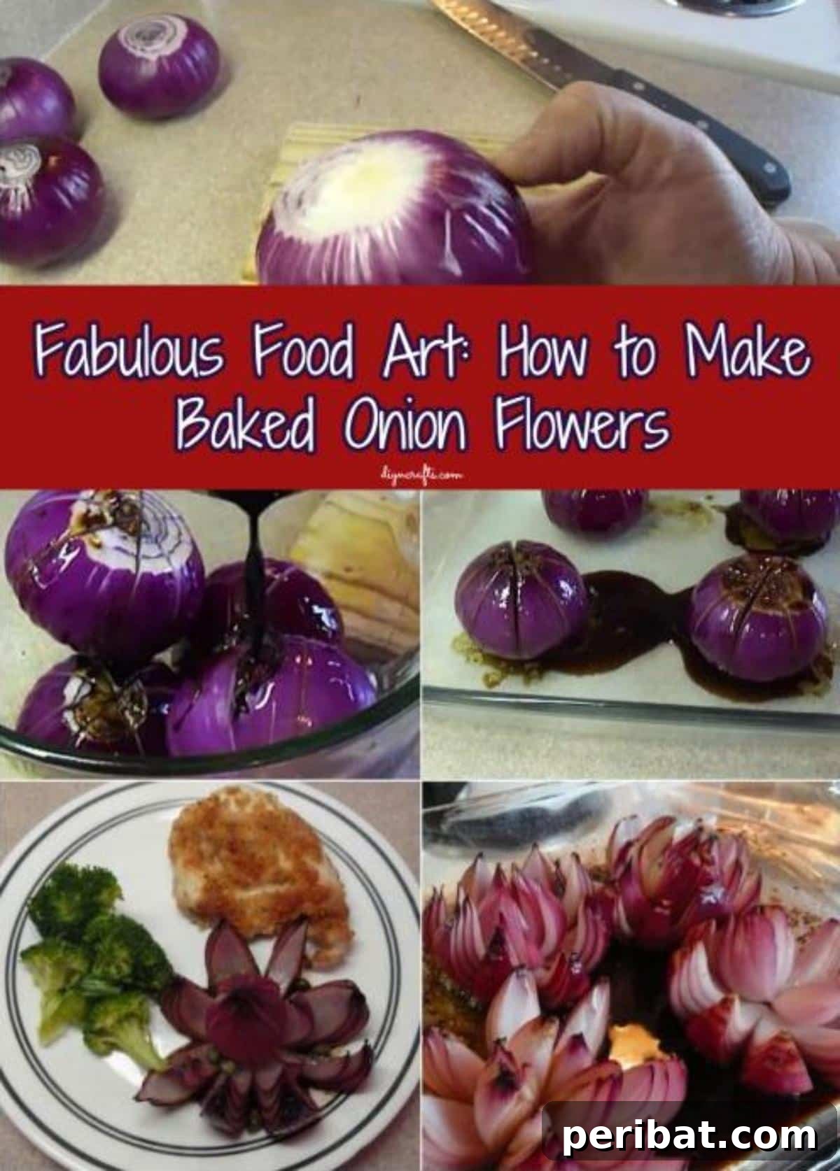 Baked Onion Flowers: Simple Steps to Stunning Edible Art 2 Fabulous Food Art: How to Make Baked Onion Flowers - A visually stunning and healthy appetizer or side dish recipe.