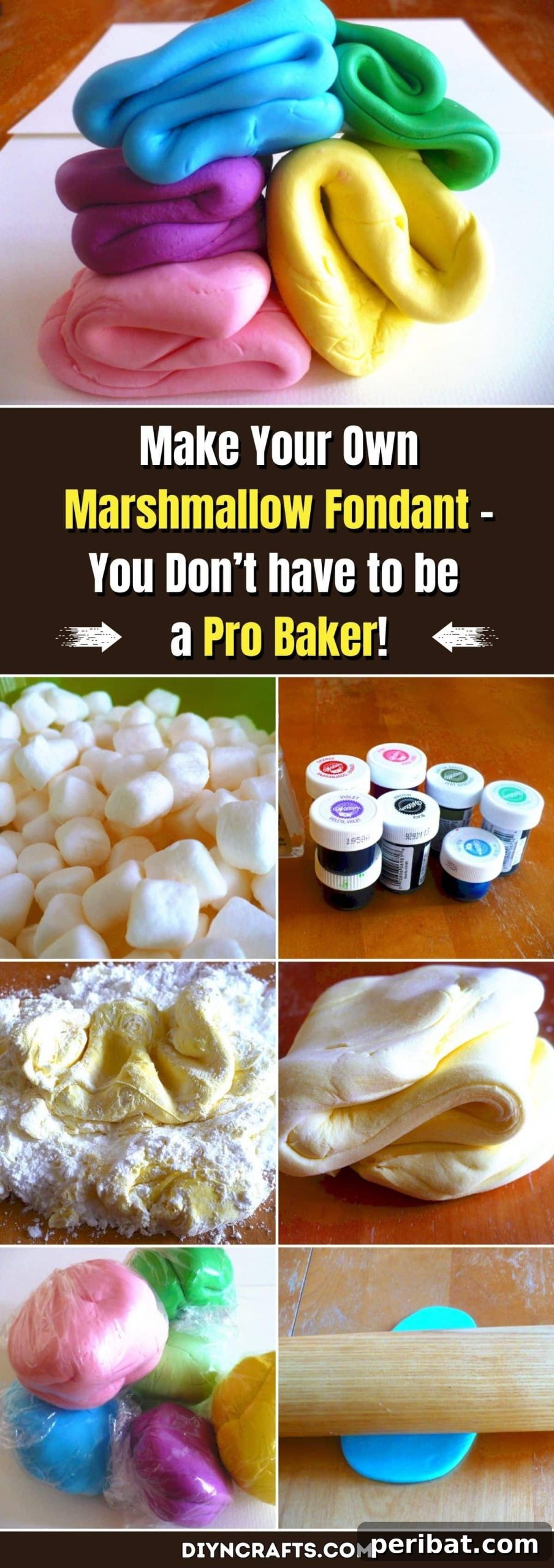 Make Your Own Marshmallow Fondant – You Don’t have to be a Pro Baker! pinterest image