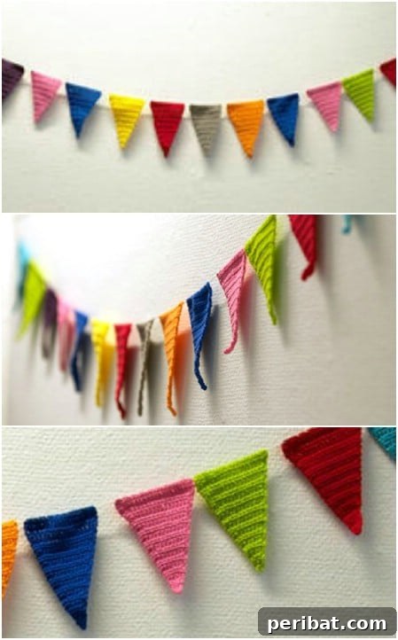 Knitted party flags