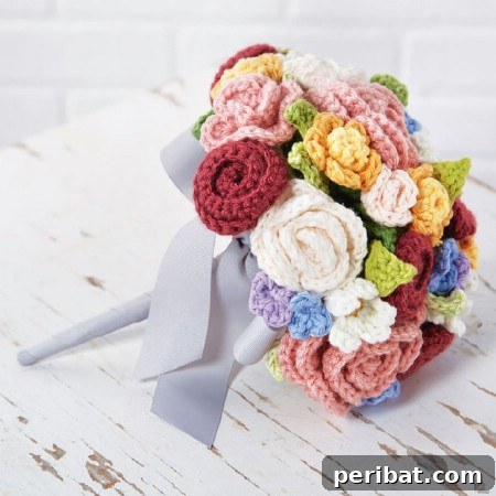 Yarn floral bouquet
