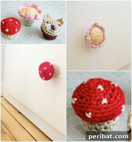 Doorknob covers from yarn