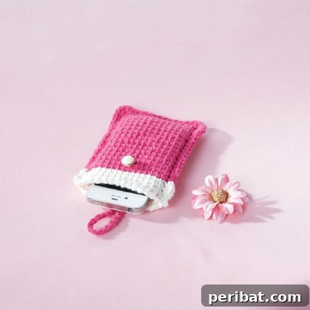 Crocheted cell phone cover