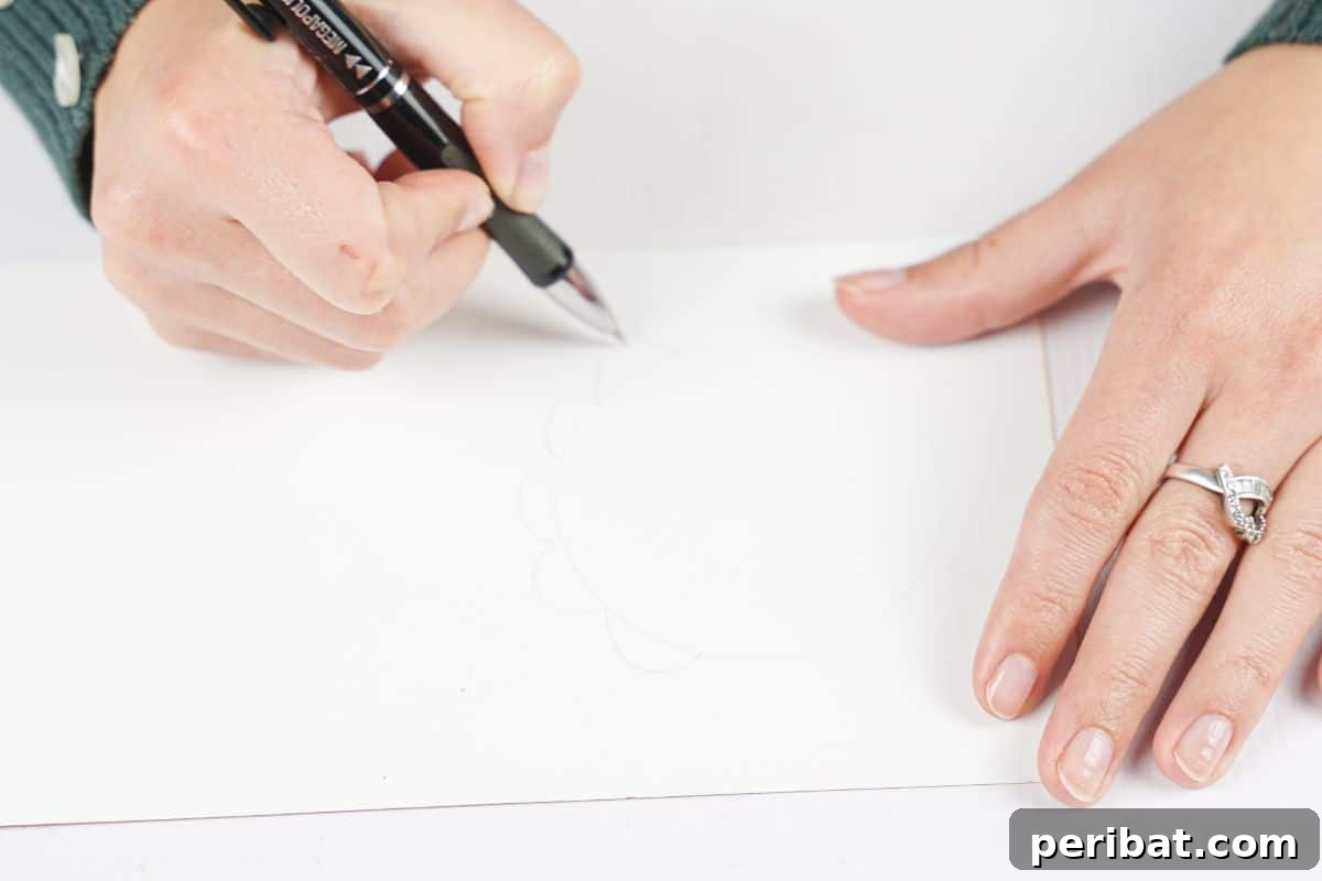 hand drawing on white paper with black pen