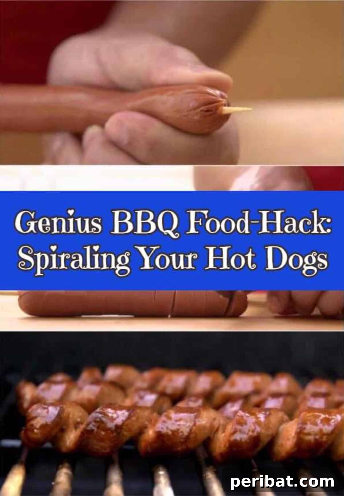 Elevate Your BBQ: The Hot Dog Spiral Hack 2 Genius BBQ Food-Hack: Spiraling Your Hot Dogs