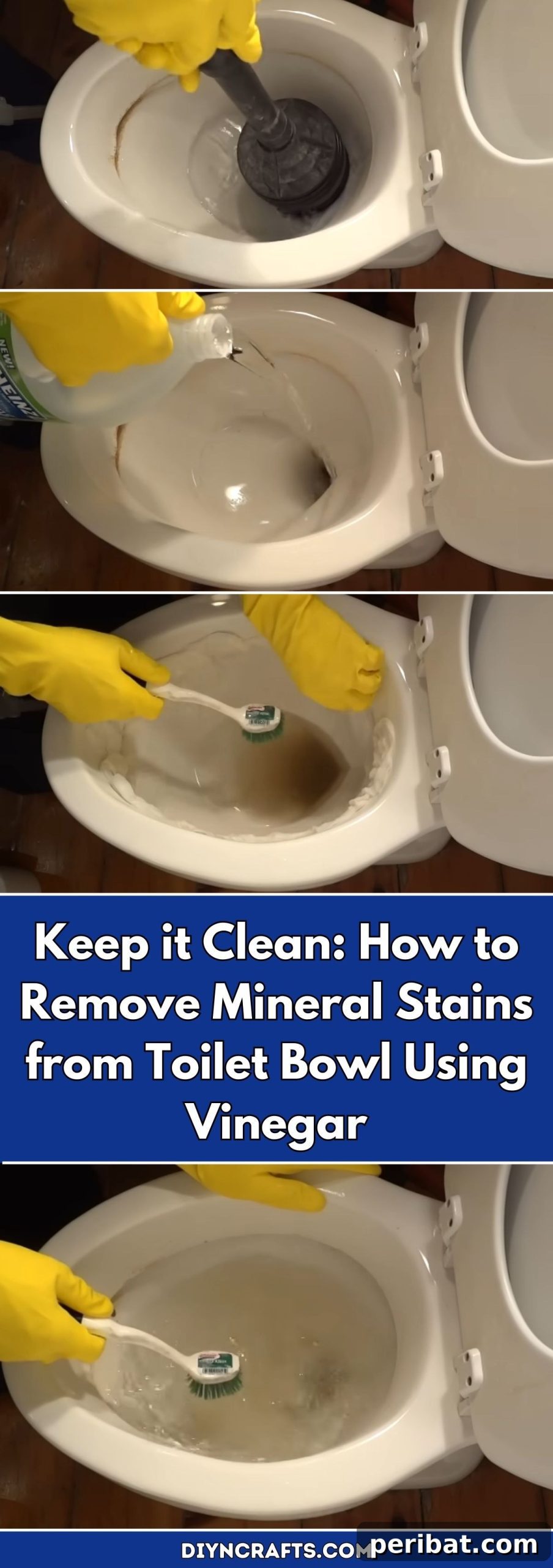 Keep it Clean: How to Remove Mineral Stains from Toilet Bowl Using Vinegar pinterest image