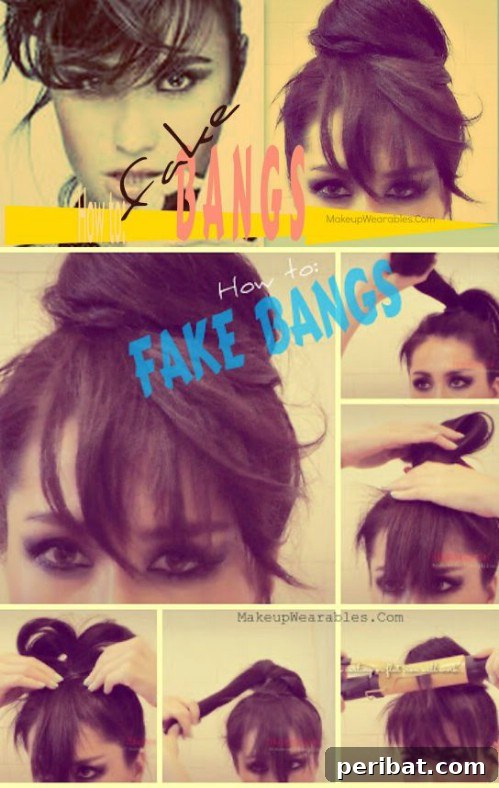 20 Stunning 5-Minute Hairstyles for Busy Bees 11 Faux Bangs hairstyle