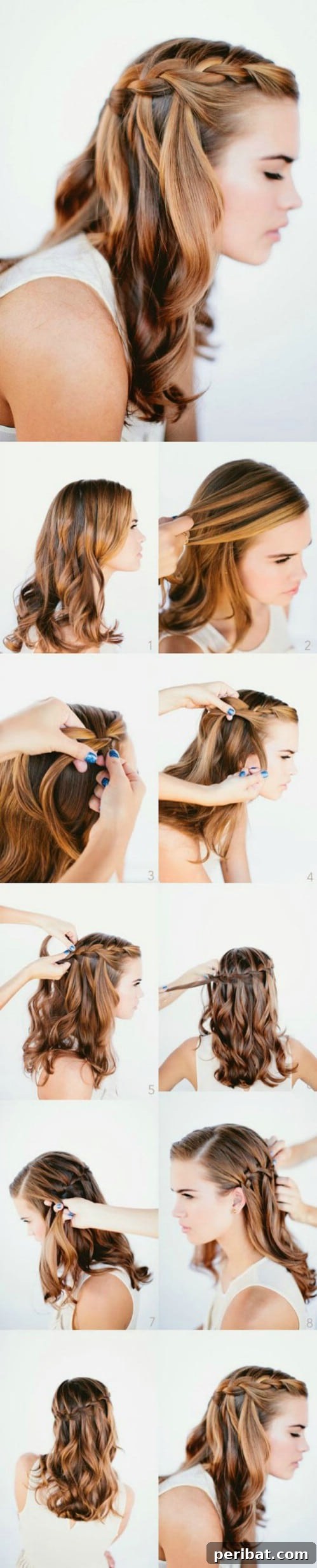 20 Stunning 5-Minute Hairstyles for Busy Bees 14 Waterfall Braid hairstyle