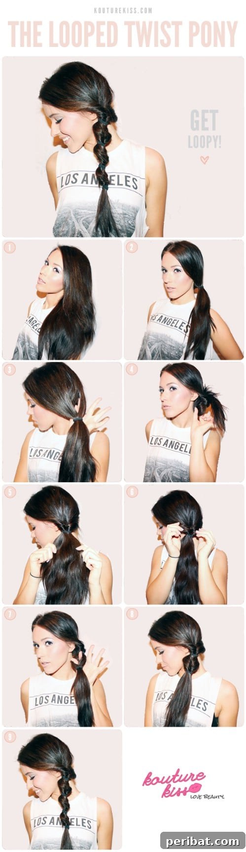 20 Stunning 5-Minute Hairstyles for Busy Bees 15 Looped Twist Ponytail style