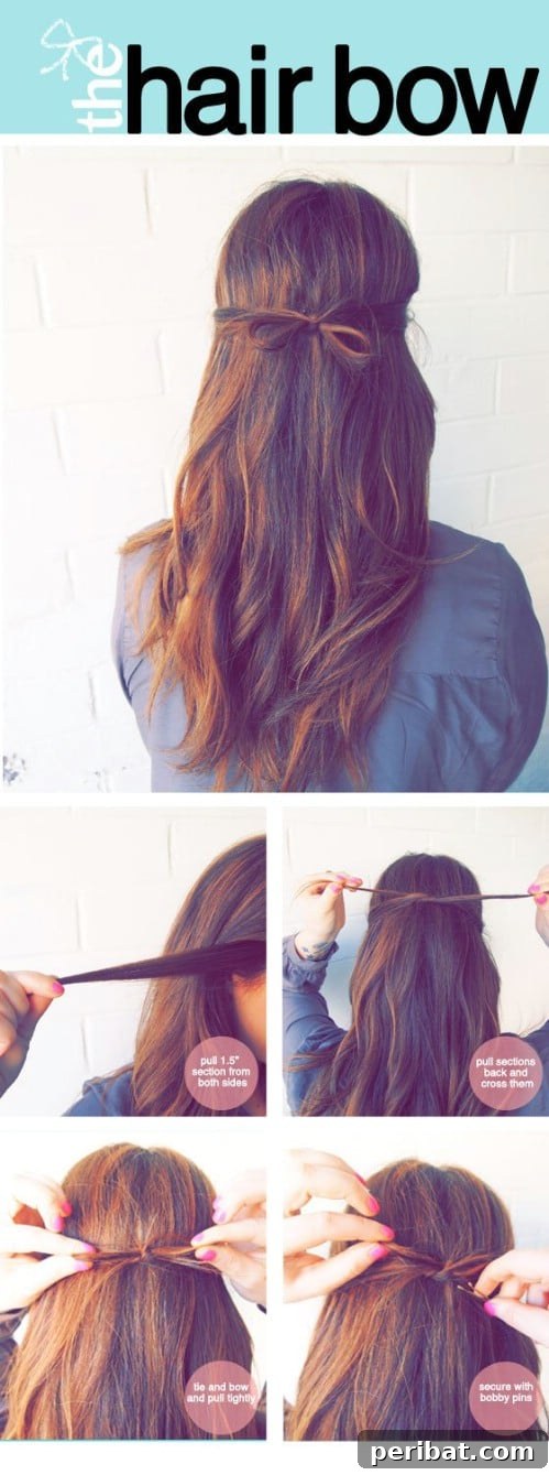 20 Stunning 5-Minute Hairstyles for Busy Bees 17 Tiny Hair Bow hair accessory