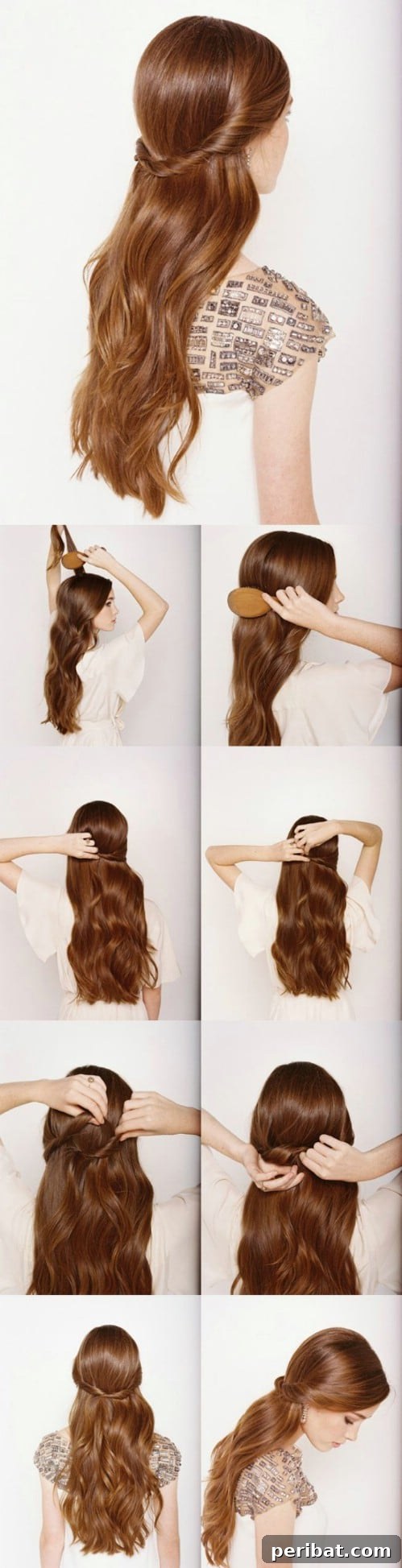 20 Stunning 5-Minute Hairstyles for Busy Bees 20 Twisted Pullback half-up hairstyle