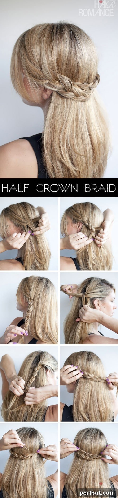 20 Stunning 5-Minute Hairstyles for Busy Bees 5 Half Crown Braid hairstyle