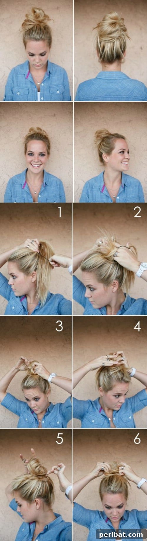 20 Stunning 5-Minute Hairstyles for Busy Bees 7 The Messy Bun hairstyle