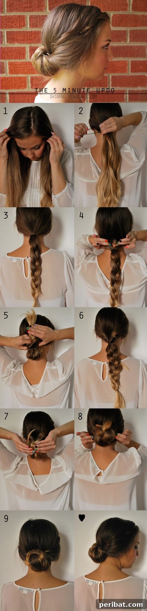 20 Stunning 5-Minute Hairstyles for Busy Bees 10 Braided Bun updo
