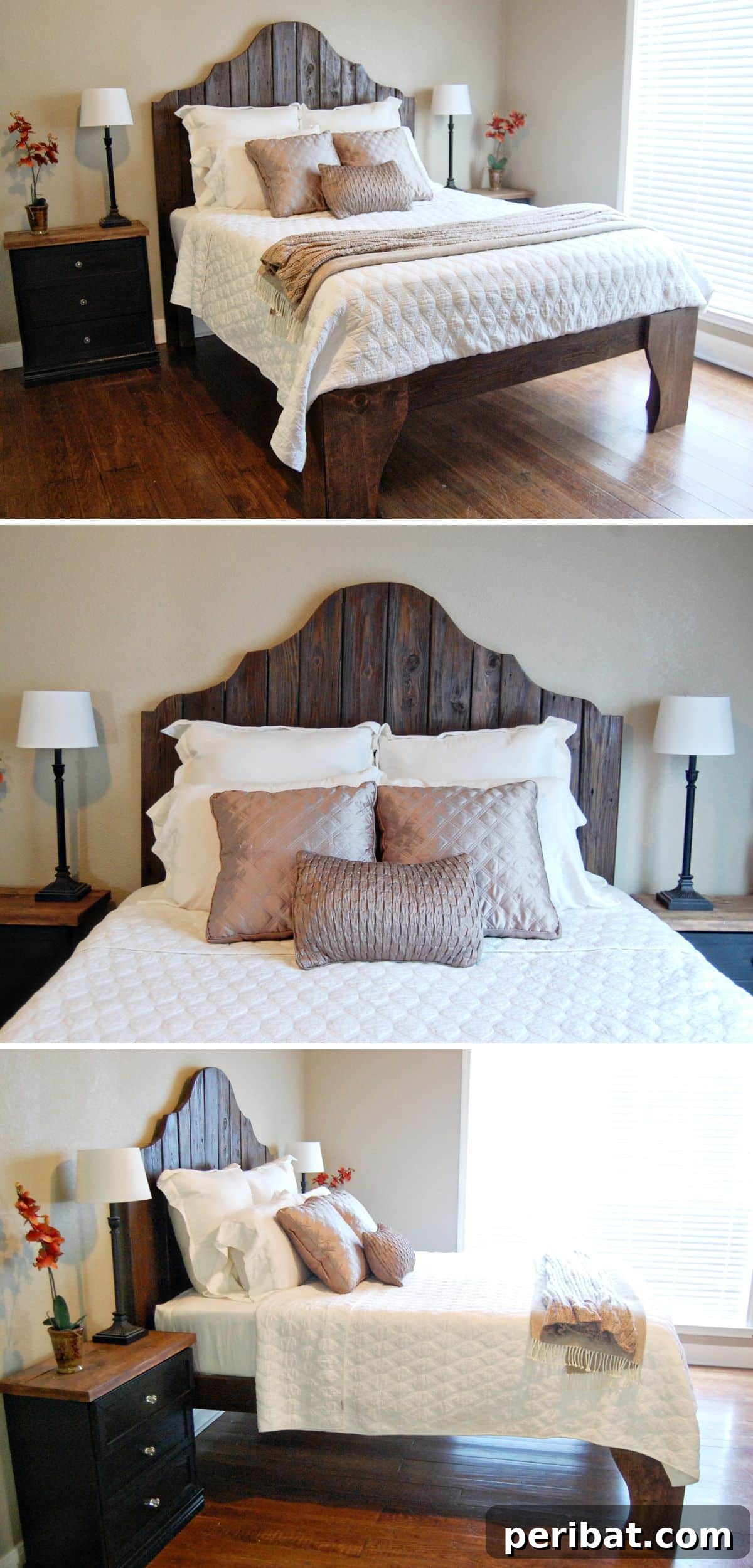 Bold DIY Statement Bed Frame with Unique Sculptural Front Legs